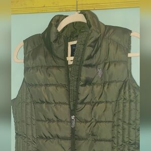 U.S. Polo Assn. Olive Puffer Vest